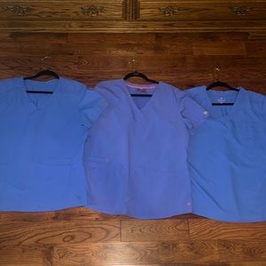 Med Couture Scrub Top Lot Size XL Ceil Blue